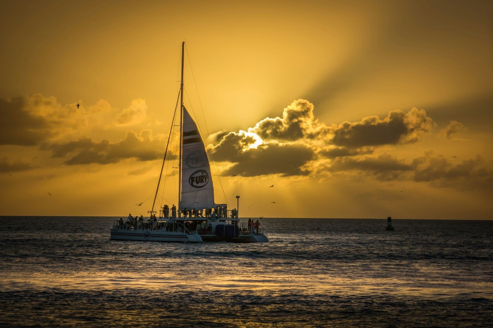 Modern luxury catamarans can take many people on-board