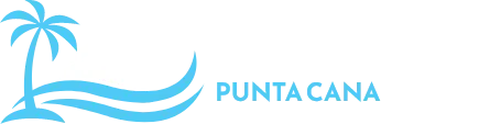 Logo of Catamarans Punta Cana featuring a boat and palm tree design.