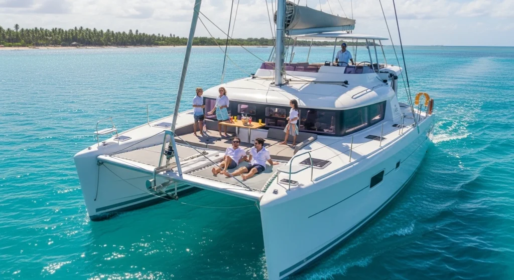 People enjoying catamaran tour in Puerto Plata Dominican