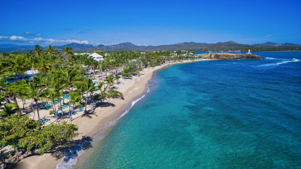 Day time view of Playa Bachata beach in Dominican Republic