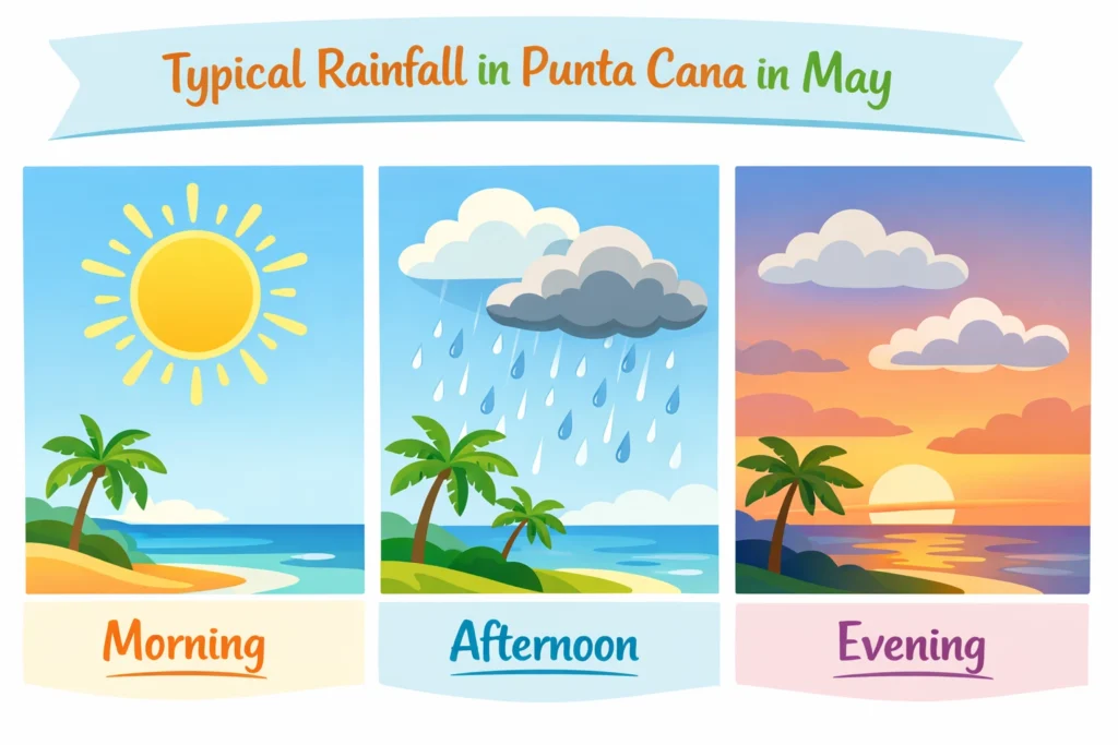 Typical rainfall in Punta Cana in May