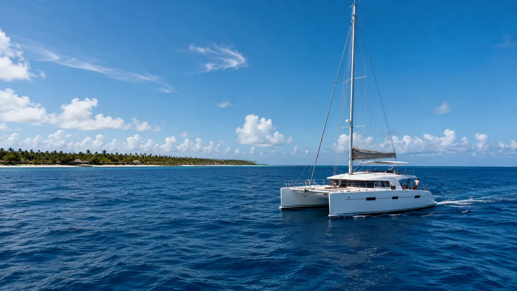 Luxury catamaran sailing near Punta Cana, Dominican Republic, showing why Punta Cana is worth visiting in 2026.
