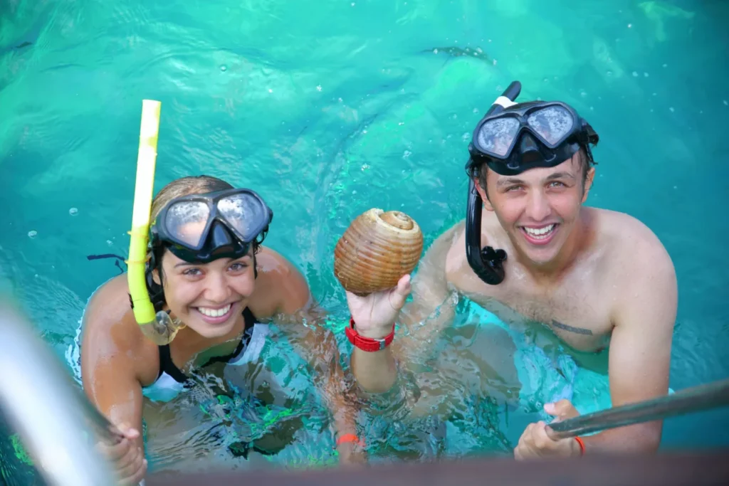 Catalina Island Snorkeling Day Like this two couples are going to snorkeling at day time.
