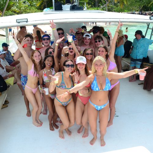 bachelor party on catamaran