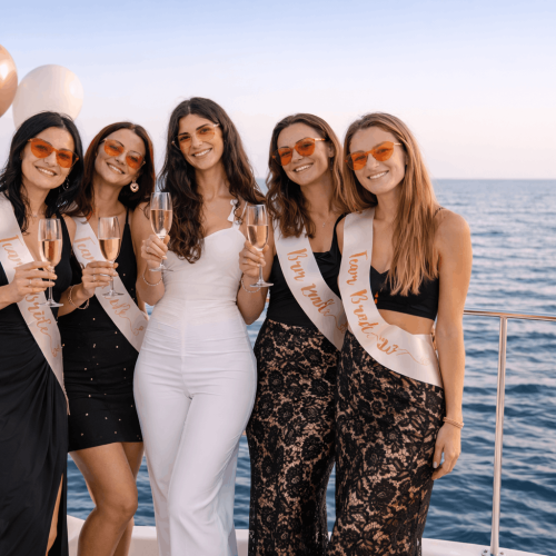 bachelorette bridal shower on catamaran