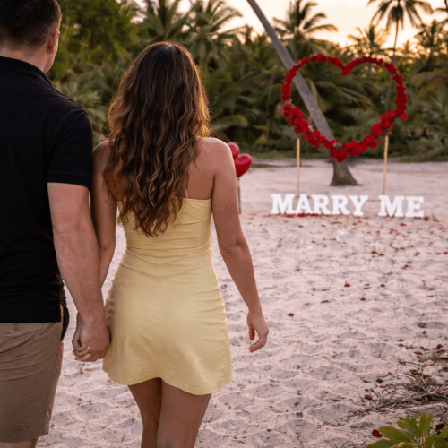proposal on the beach